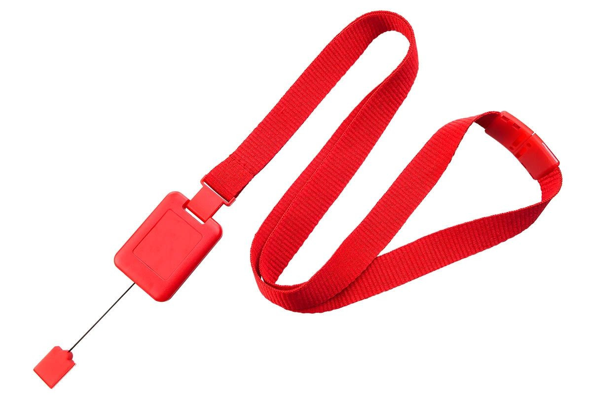 Pack of 100 - 5/8" SlimReel System Lanyard and Badge Reel Combination