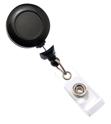 Pack of 50 - Badge Reel with No-Twist Reel with Clear Vinyl Strap and Belt Clip