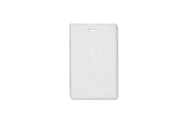 Heavy-Duty Vinyl Vertical Proximity Card Holder, 2.38" x 3.75" - Pack of 100