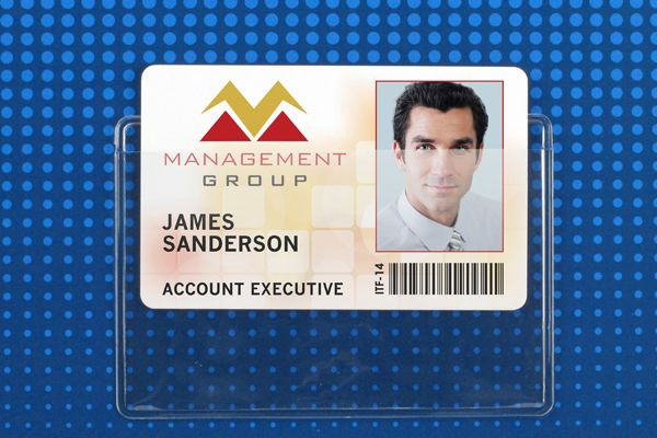 Clear Vinyl Horizontal Badge Holder with Slot and Chain Holes, 3.63" x 2.38" - Pack of 100