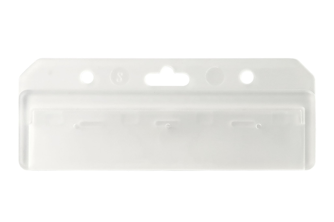 Pack of 50 - Rigid Plastic Easy Access Horizontal Badge Holder