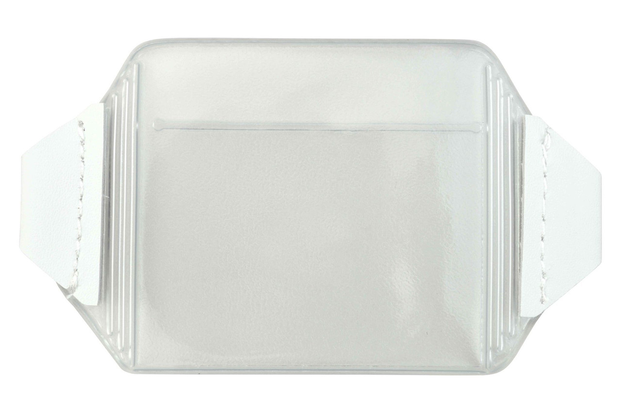 Pack of 100 - Clear Vinyl Horizontal Arm Band Badge Holder, 3.62" x 2.62"