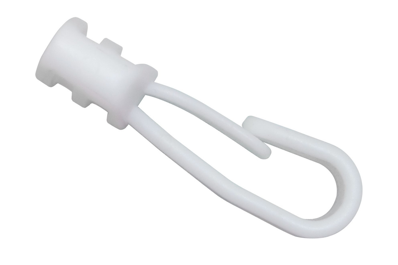 Pack of 5000 - 5/8" Wide White Plastic Lanyard Hook