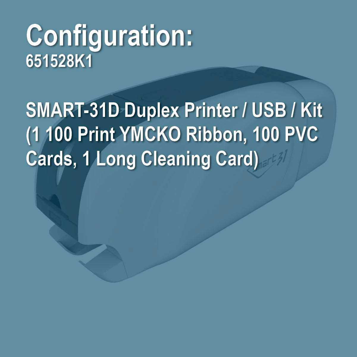 IDP 651528K1 SMART-31D Duplex ID Card Printer Kit