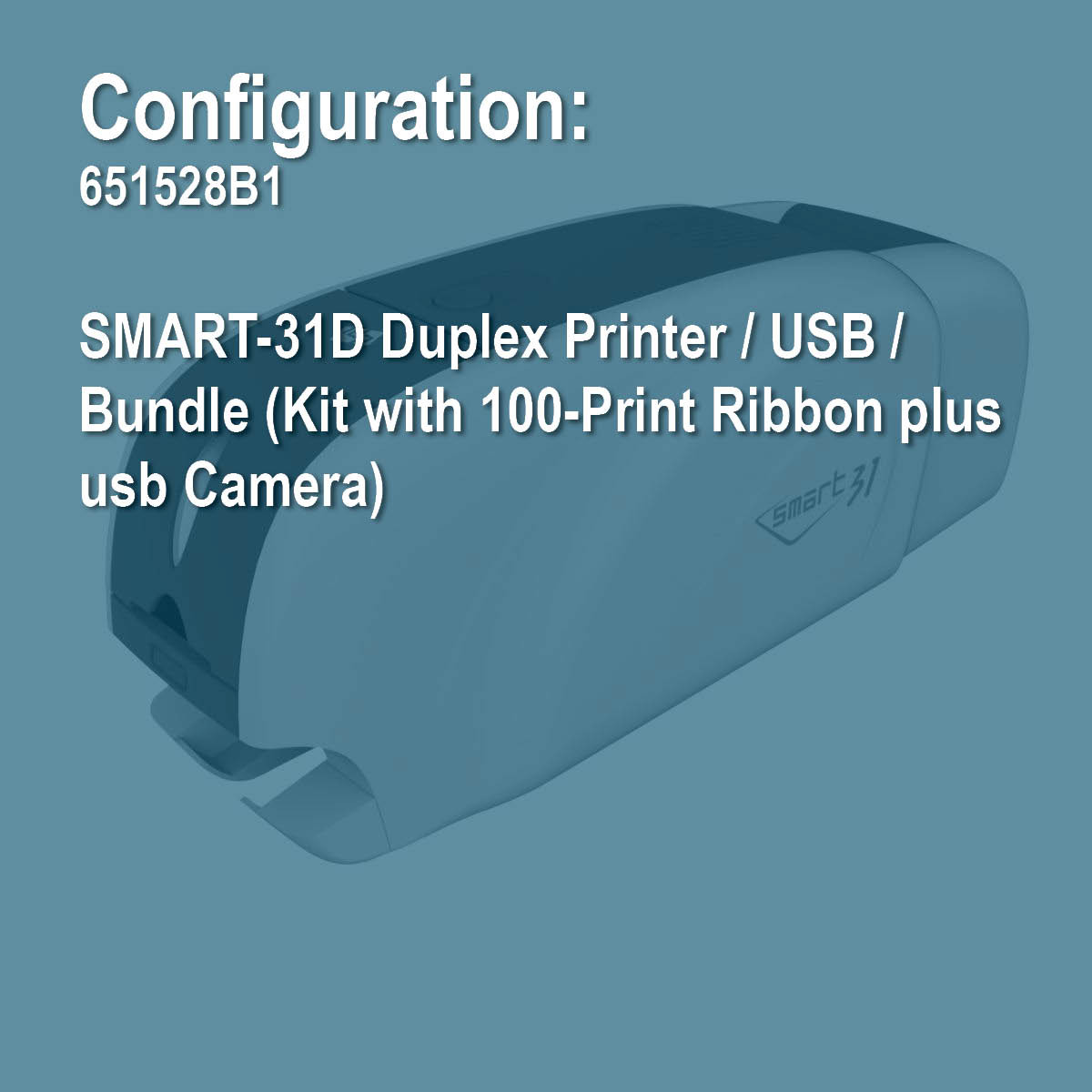 IDP 651528B1 SMART-31D Duplex ID Card Printer Bundle
