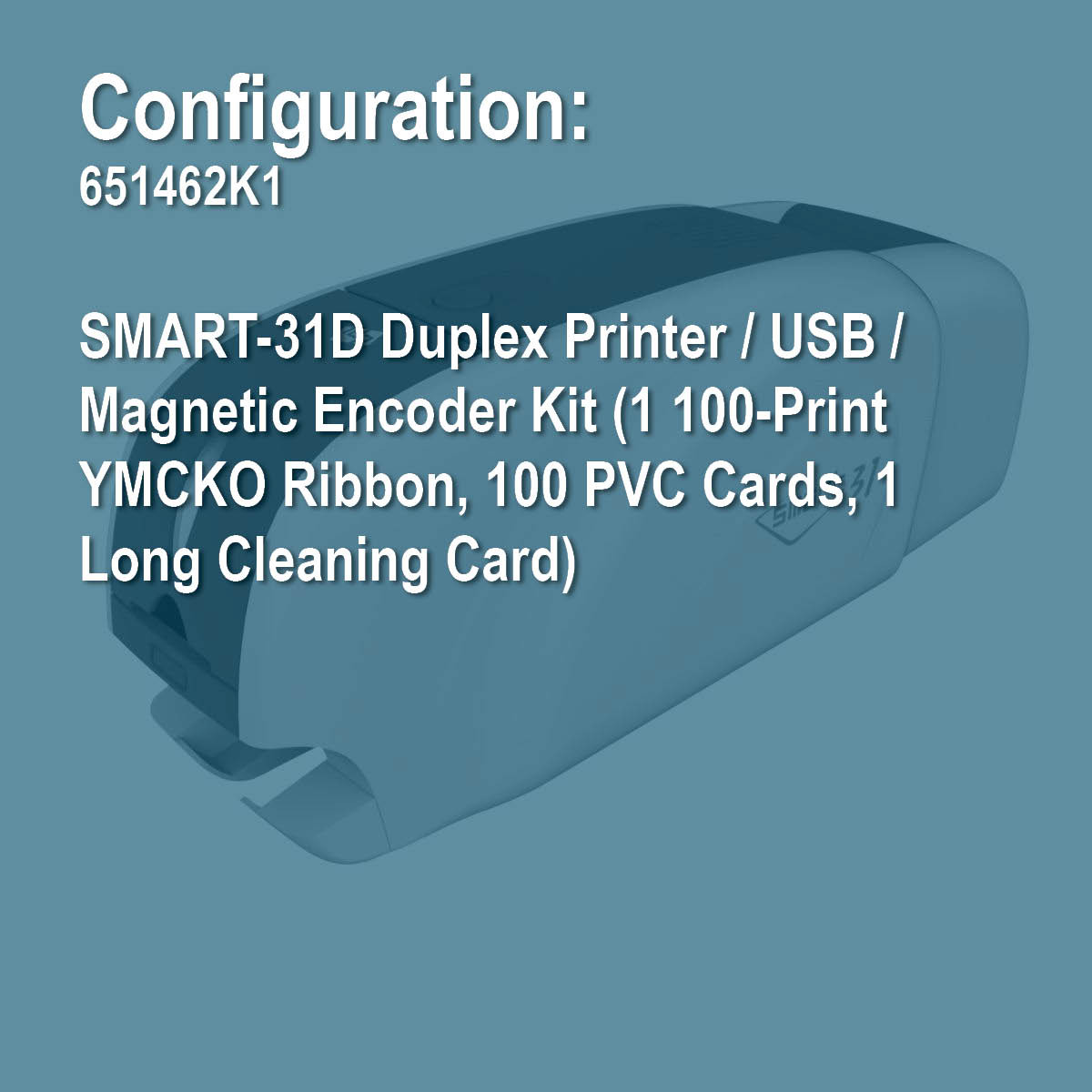 IDP 651462K1 SMART-31D Duplex ID Card Printer Kit