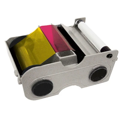 Fargo 45109 YMCFKO Color & Fluorescent Cartridge w/ Cleaning Roller