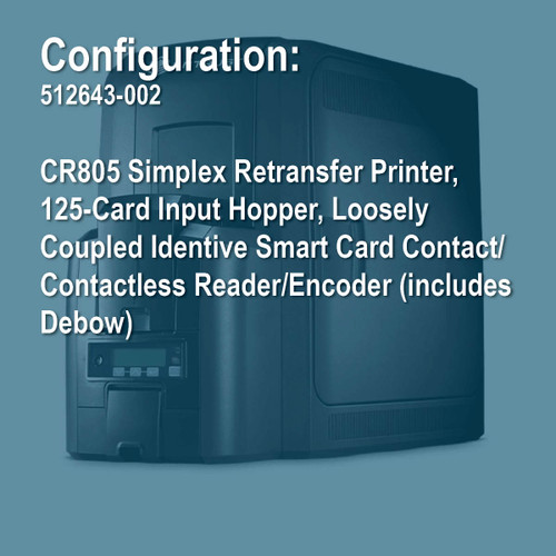 Entrust 512643-002 Artista CR805 Simplex Retransfer ID Card Printer
