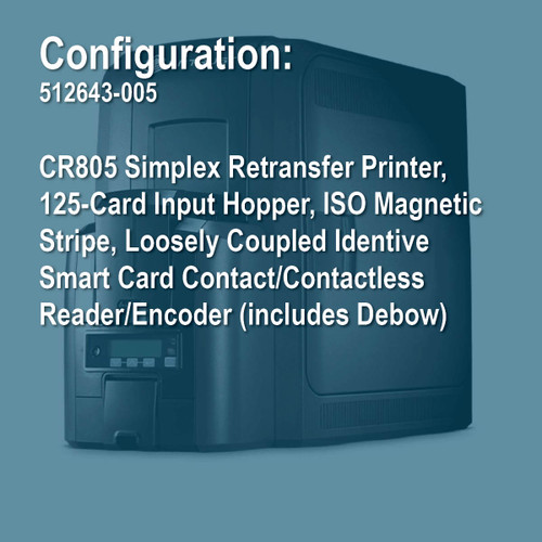 Entrust 512643-005 Artista CR805 Simplex Retransfer ID Card Printer