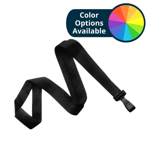 Pack of 100 - 5/8'' Bamboo Lanyard w/ Safety Breakaway and No-twist Hook