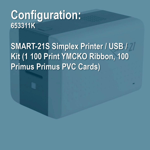 IDP SMART-21S Simplex IDカードプリンタースターターキット IDP SMART-21S ID Card Simplex Printer Kit with PC Only Software