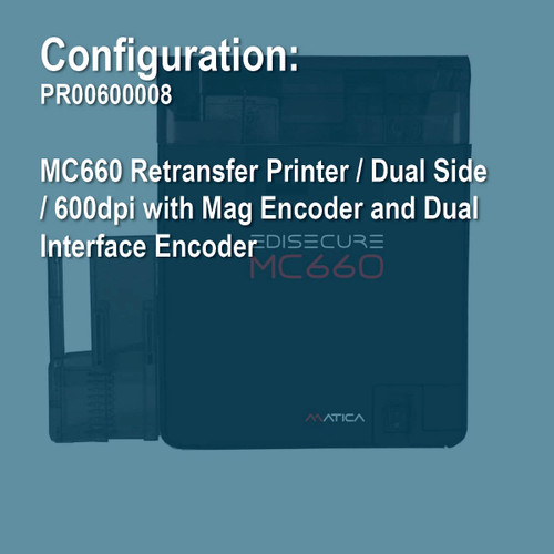 Matica PR00600008 MC660 Duplex Retransfer ID Card Printer