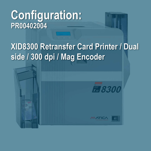 Matica PR00402004 XID8300 Duplex Retransfer ID Card Printer