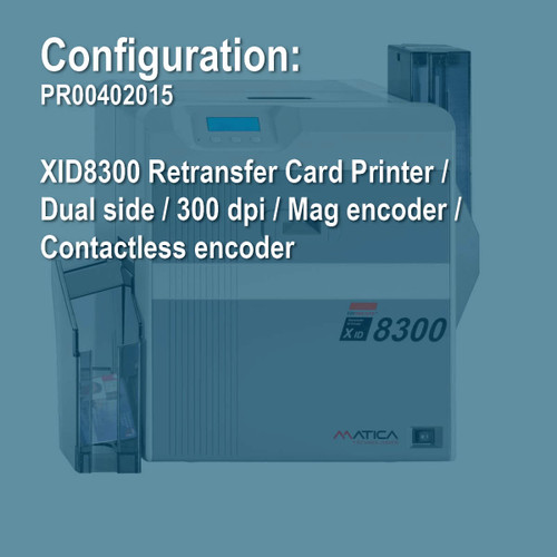 Matica PR00402015 XID8300 Duplex Retransfer ID Card Printer