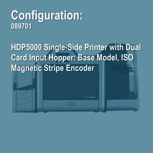 Fargo 089701 HDP5000 Simplex Retransfer ID Card Printer