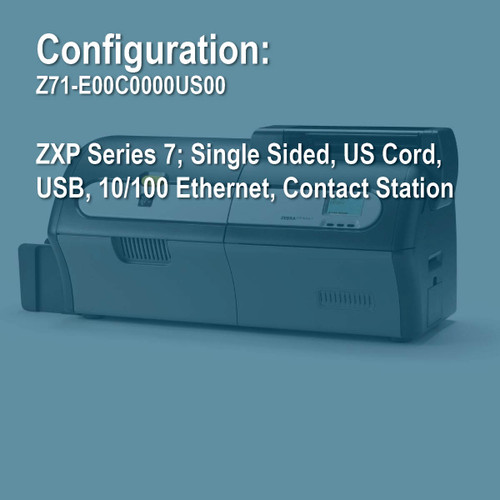 Zebra Z71-E00C0000US00 ZXP7 Simplex ID Card Printer