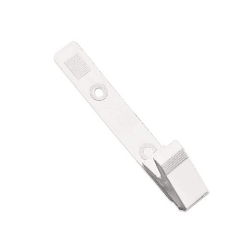 2115-2008 White Plastic Badge Clips w/ Knurled Thumb Grip - 3.125'' (100 per pack)