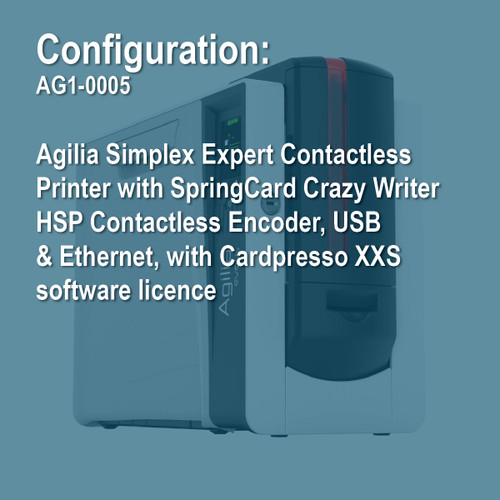 Evolis Agilia AG1-0005 Simplex Expert Contactless ID Card Printer