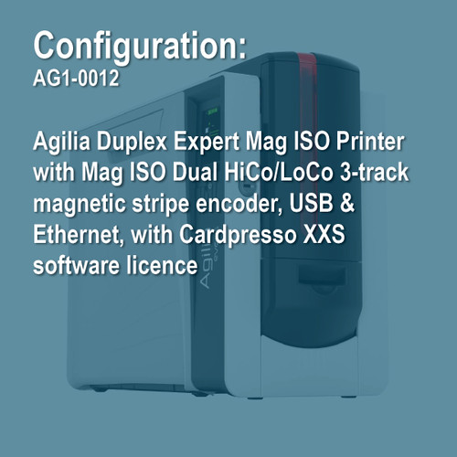 Evolis Agilia AG1-0012 Duplex Expert Mag ISO ID Card Printer