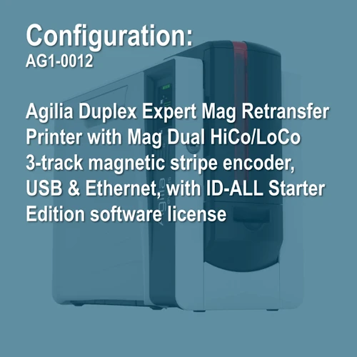 Evolis Agilia AG1-0012 Duplex Expert Mag ISO ID Card Printer