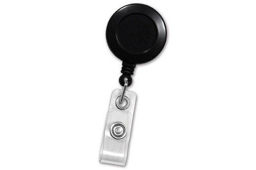 Pack of 50 - Badge Reel with Clear Vinyl Strap and Belt Clip