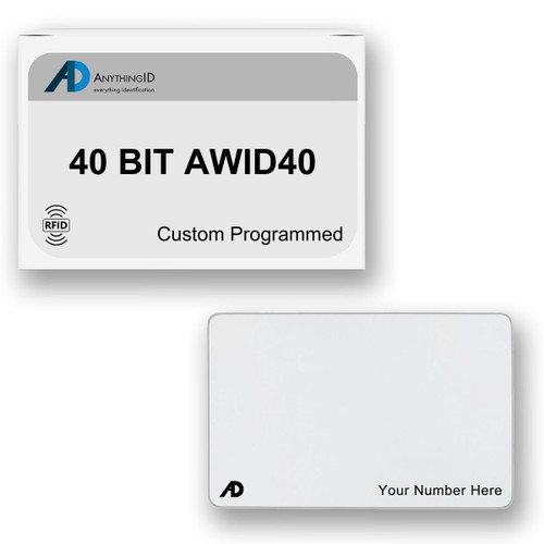 AnythingID PVC Prox Cards | 40 BIT AWID40 (Pack of 25)