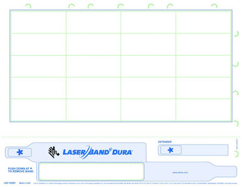 LaserBand LB2-102W3 Adult Wristbands (1000 Sheets)