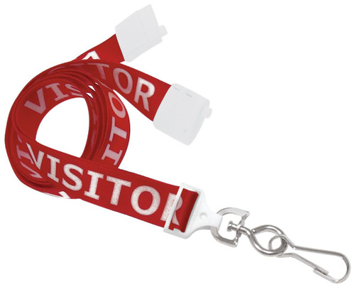 Pack of 100 - 5/8" Pre-Printed Lanyard with Breakaway and Swivel Hook