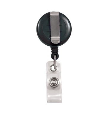 Pack of 50 - Badge Reel with No-Twist Reel with Clear Vinyl Strap and Belt Clip