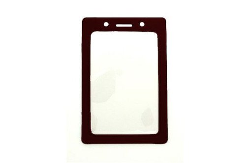 Clear Vinyl Vertical Badge Holder with Color Frame, 2.25" x 3.44" - Pack of 100