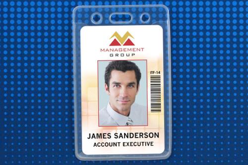 PureClear Vinyl Vertical Badge Holder, 2.38" x 3.38" - Pack of 100