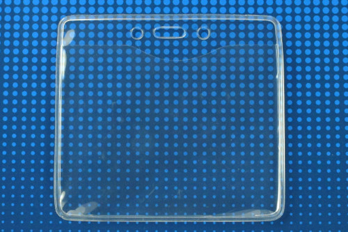 PureClear Eco-Friendly Vinyl Horizontal Event Size Badge Holder, 4" x 3" - Pack of 100