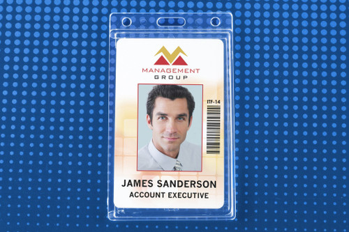 Economy Crystal Clear Hard Case Vertical Side-Load Card Dispenser, 2.12" x 3.38" - Pack of 50