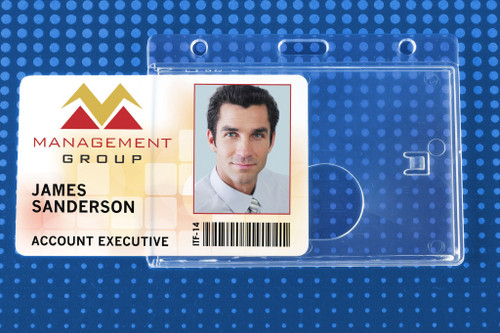 Economy Crystal Clear Horizontal Side-Load Card Dispenser, 3.38" x 2.13" - Pack of 50