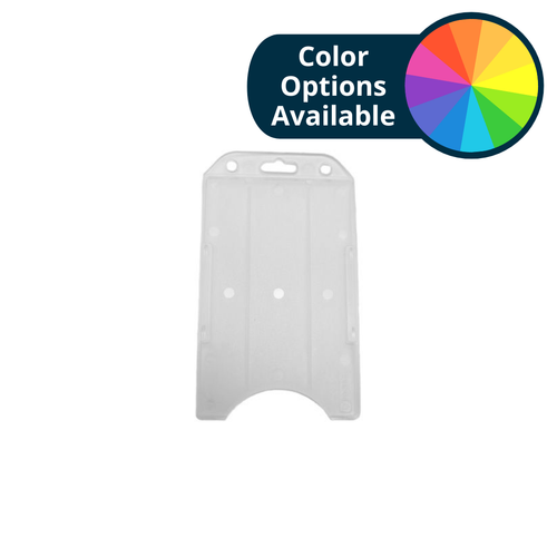 Pack of 50 - Frosted Rigid Plastic Vertical Open-Face Card Holder 2.27" x 3.93"