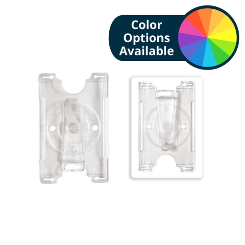 Pack of 50 - Semi-Rigid Convertible Card Holder with Belt Clip 2.16" x 3.48"