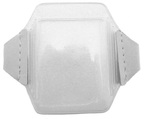 Pack of 100 - Clear Vinyl Vertical Arm Band Badge Holder, 2.62" x 3.62"