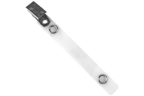 Pack of 100 - Reinforced Vinyl Strap U Badge Clip 4.125"