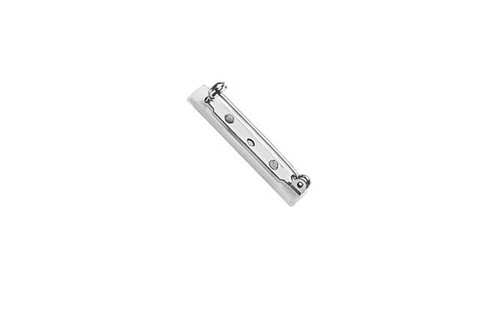 Pack of 100 - Glue-On Bar Pin with Locking Safety Catch 1.5"