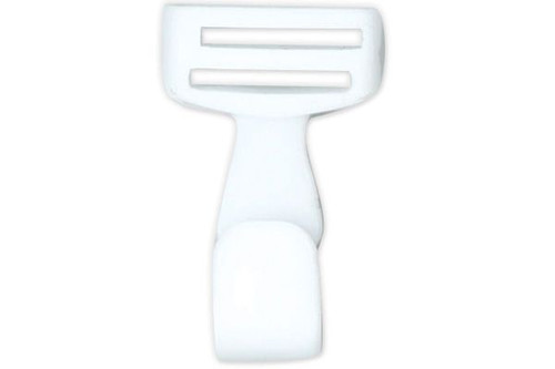 Pack of 5000 - 5/8" Wide White Plastic Lanyard Hook