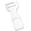 Pack of 5000 - 3/8" Wide White Plastic Lanyard Hook