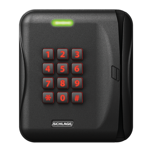 Schlage MTMSK15-485 Access Control Multi-Technology Magnetic Stripe Reader Single Gang Wall Mount with Keypad