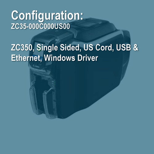 Zebra ZC35-000C000US00 ZC350 Simplex ID Card Printer