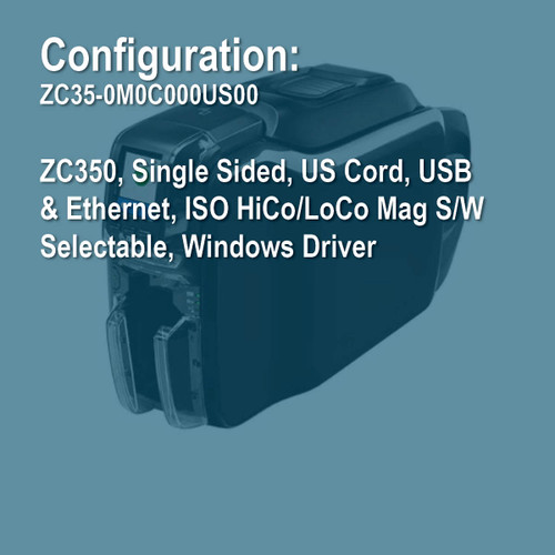 Zebra ZC35-0M0C000US00 ZC350 Simplex ID Card Printer