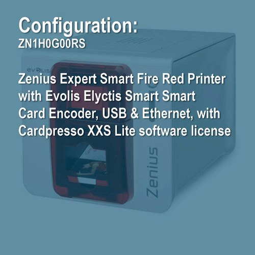 Evolis ZN1H0G00RS Zenius Simplex ID Card Printer