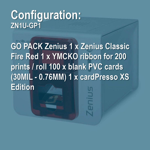 Evolis ZN1U-GP1 GO PACK Zenius Simplex ID System