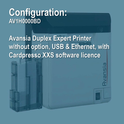 Evolis AV1H0000BD Avansia Duplex Retransfer ID Card Printer