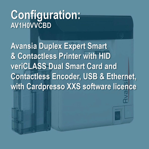 Evolis AV1H0VVCBD Avansia Duplex Retransfer ID Card Printer