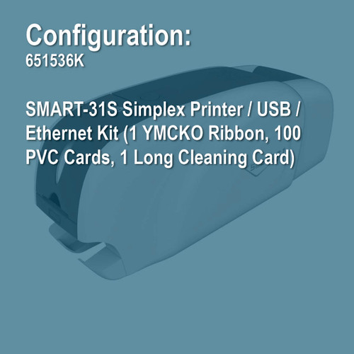 IDP 651536K SMART-31S Simplex ID Card Printer Kit