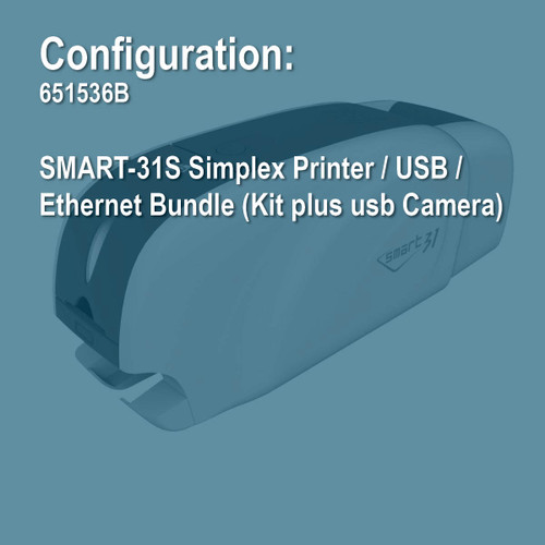IDP 651536B SMART-31S Simplex ID Card Printer Bundle